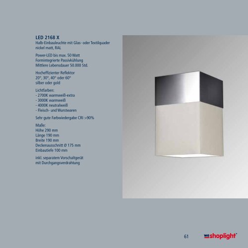 LED-Leuchten - we-shoplight