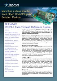 SPR300-AV Eth/PLC Pass-Through Reference-Design Product Brief
