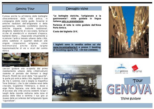 leaflet visite guidate - sistema turistico locale del genovesato