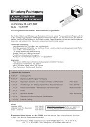 Einladung Fachtagung, 23.04.2009 - Naturstein-Verband Schweiz ...