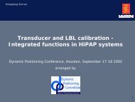 Transducer and LBL calibration - Integrated functions in HiPAP ...