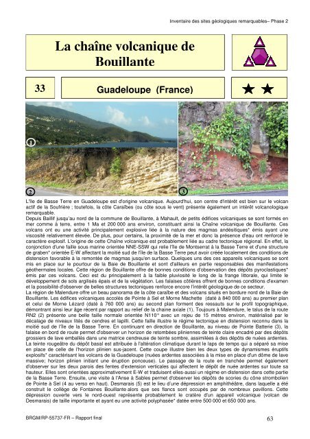 Chaine volcanique de bouillante - Parc national de la Guadeloupe