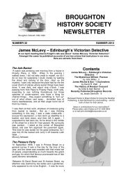 BROUGHTON HISTORY SOCIETY NEWSLETTER - Broughton Spurtle