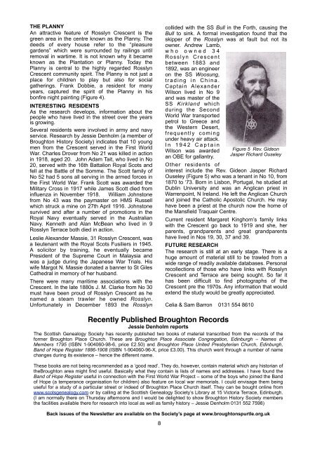 BROUGHTON HISTORY SOCIETY NEWSLETTER - Broughton Spurtle