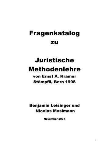 Fragenkatalog zu Juristische Methodenlehre - gubserweb.ch