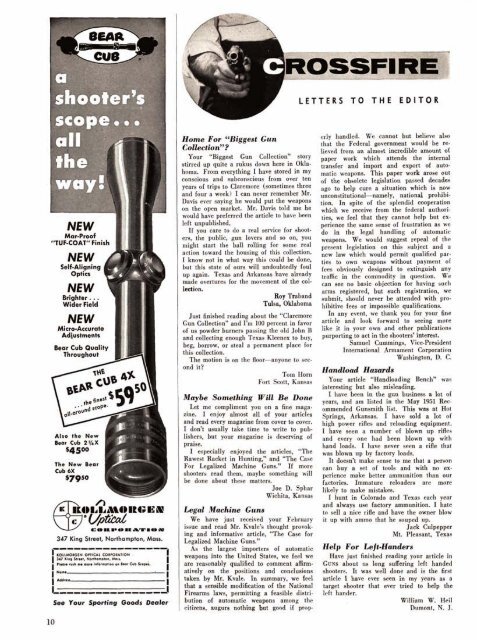 GUNS Magazine April 1957