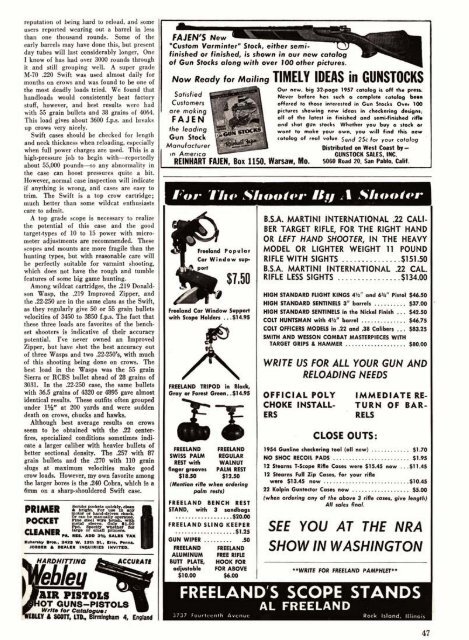 GUNS Magazine April 1957