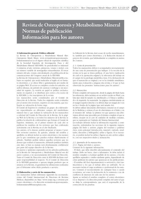 NÂº 2 EspaÃ±ol - Revista de Osteoporosis y Metabolismo Mineral