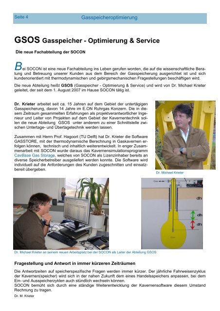 Gasspeicher - SOCON Sonar Control Kavernenvermessung GmbH