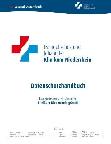 Datenschutzhandbuch - Evangelisches Klinikum Niederrhein