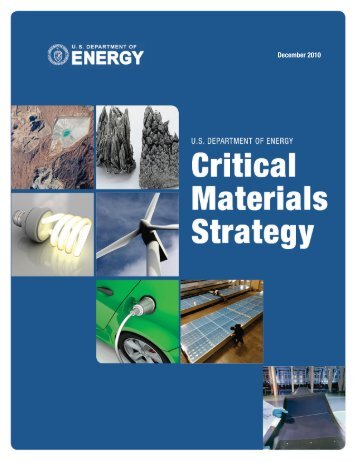 U.S. Department of Energy - Critical Materials Strategy