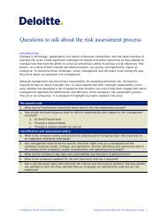Questions to ask about the risk assessment process - Deloitte