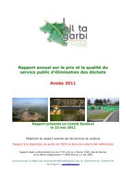 Rapport annuel 2011 - Bil ta garbi