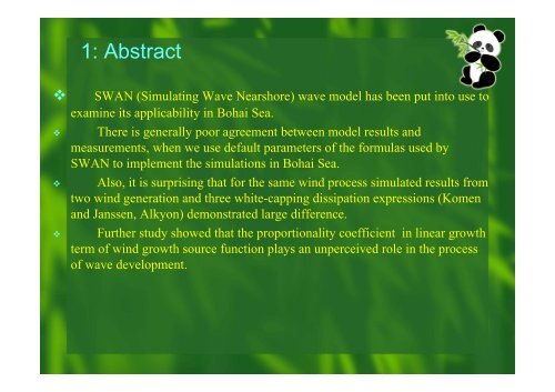 03 Application study of shallow water wave model (SWAN)