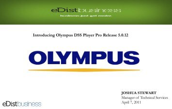 Introducing Olympus DSS Player Pro Release 5.0.12 - eDist Marketing