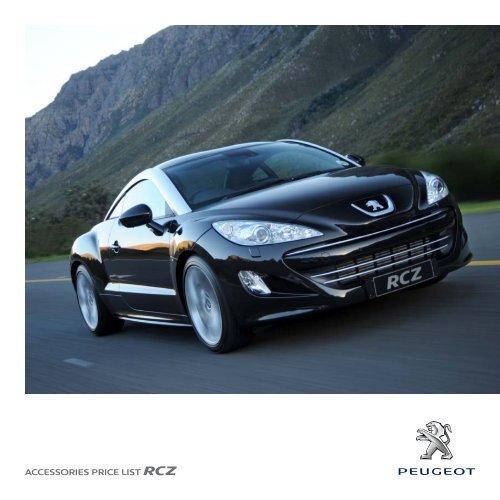 ACCESSORIES PRICE LIST RCZ - Peugeot