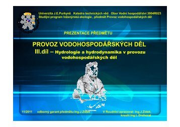Hydrologie prezentace_listopad 2011 [ReÅ¾im kompatibility]