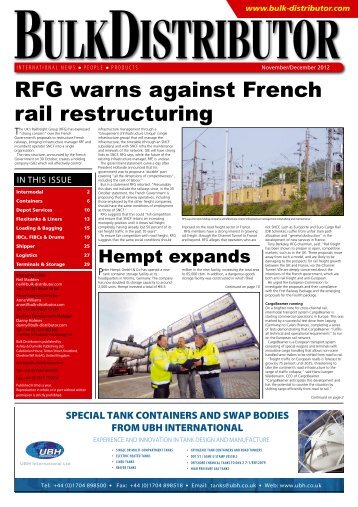 RFG warns against French rail restructuring - Bulk Distributor