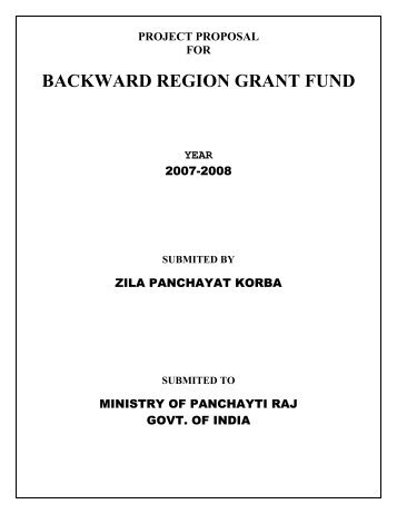 Korba BRGF District Plan 2007-12 - nrcddp