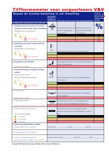 De Tilthermometer voor zorgverleners V&V - BTSG