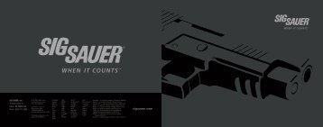 when it counts™ - Sig Sauer