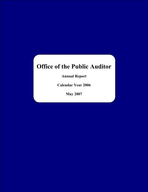 2006 - The Office of Public Accountability