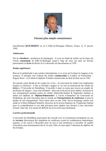 Curriculum vitae - Interprétation de conférence