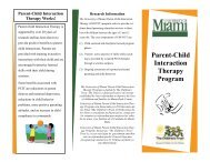 Parent-Child Interaction Therapy Program Brochure