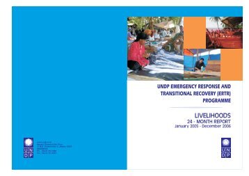 (ERTR) Livelihoods Programme - UNDP