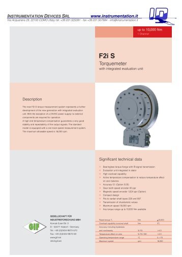 Torquemeter - INSTRUMENTATION DEVICES