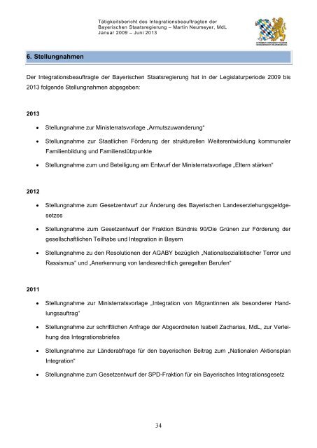 IntB, Bearbeiter/in - Integrationsbeauftragter der Bayerischen ...