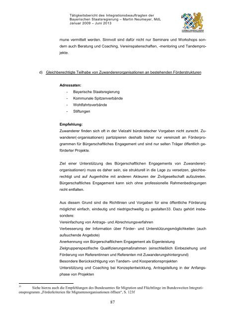 IntB, Bearbeiter/in - Integrationsbeauftragter der Bayerischen ...