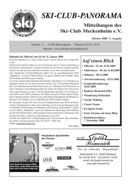 SKI CLUB-MECKENHEIM 10-2008 - auf unserer Homepage
