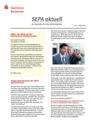 SEPA Aktuell Nr. 6 - Sparkasse Bodensee
