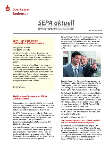 SEPA Aktuell Nr. 6 - Sparkasse Bodensee
