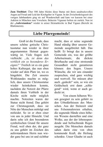 Pfarrblatt HERBST 2012 - Texte - Pfarre Bad Vigaun