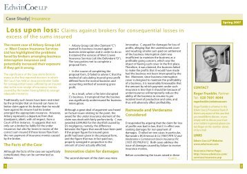 Arbory Group Ltd v West Craven Insurance ... - Edwin Coe LLP