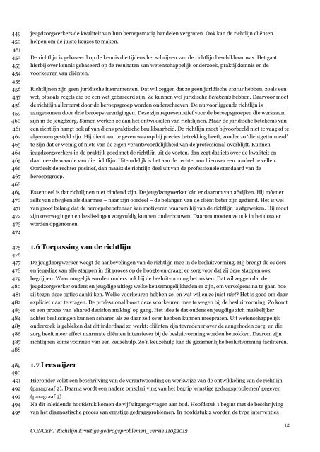 Conceptrichtlijn Ernstige gedragsproblemen - NIP