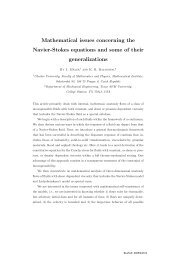 Mathematical issues concerning the Navier-Stokes equations and ...