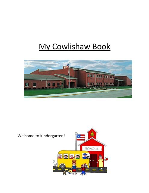Kindergarten Cowlishaw Book - Cowlishaw Elementary School
