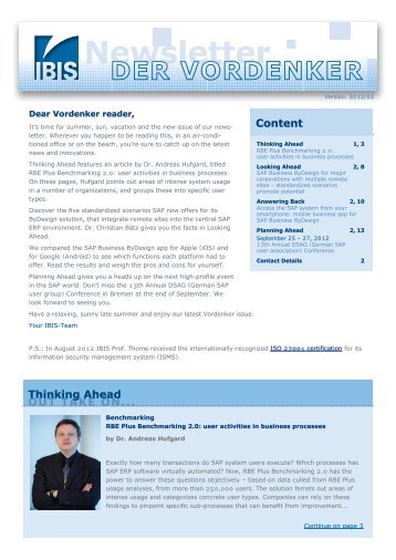 Newsletter - IBIS Prof. Thome