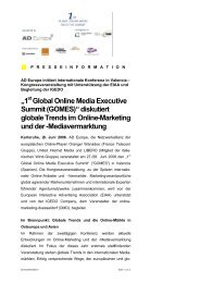 „1 Global Online Media Executive Summit (GOMES)“ diskutiert ...