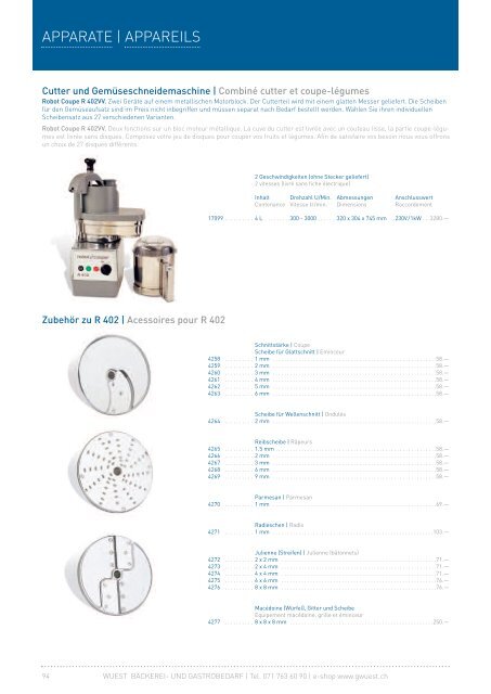 KATALOG | CATALOGUE - Wuest Bäckerei- und Gastrobedarf