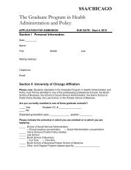 The Graduate Program in Health Administration and Policy