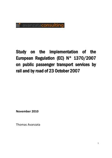 (EC) N° 1370/2007 on public passenger transport services ... - EMTA