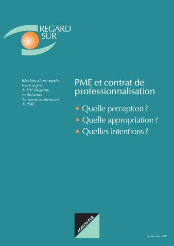 PME et contrat de professionnalisation - Agefos PME