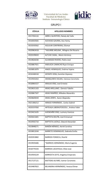 GRUPO I - Medic.ula.ve - Universidad de Los Andes
