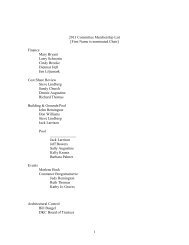 2012 Committee Membership List - Driftwood Key Club