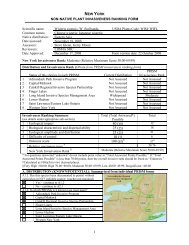 NEW YORK NON-NATIVE PLANT INVASIVENESS RANKING FORM