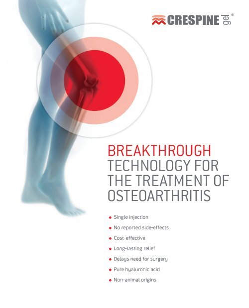 breakthrough technology for the treatment of ... - Crespine Gel